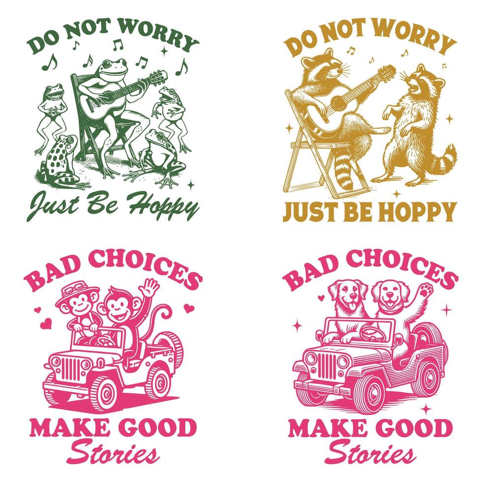 Animal Attitude Captured in Bold Designs collection vector