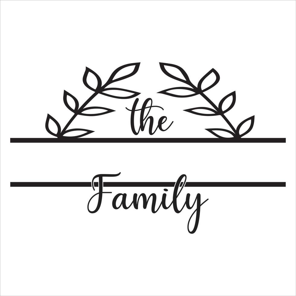 Modern Style Family Name Monogram Design vector