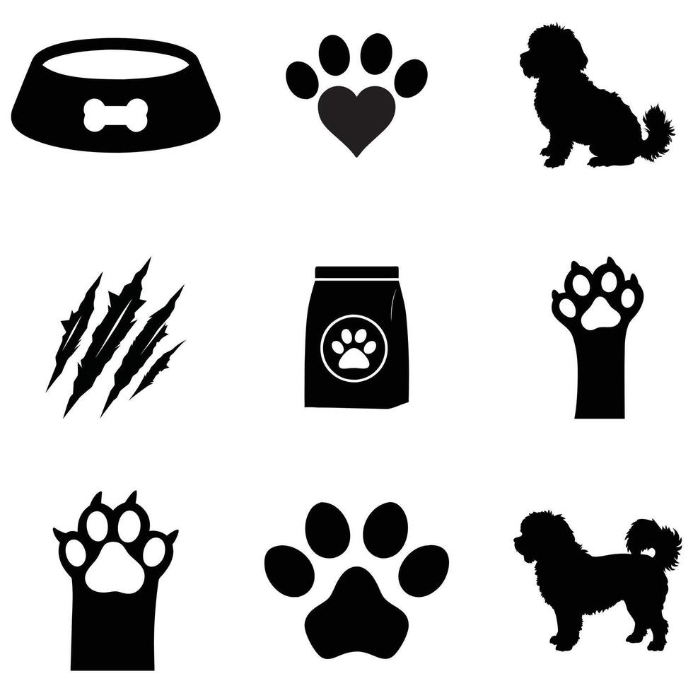 bundle of animals paw print clipart, animals paw print illustration, animals paw print design sublimation vector
