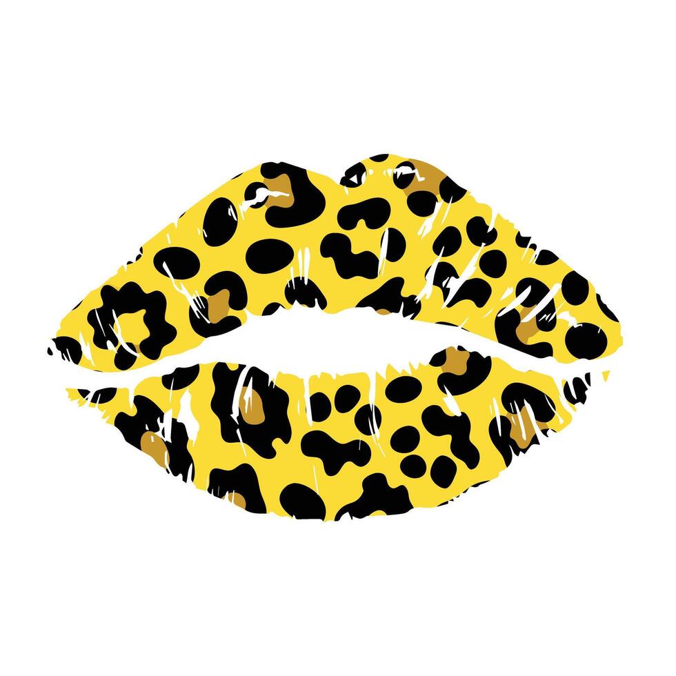 Expressive Red Lips Digital Sublimation Design vector