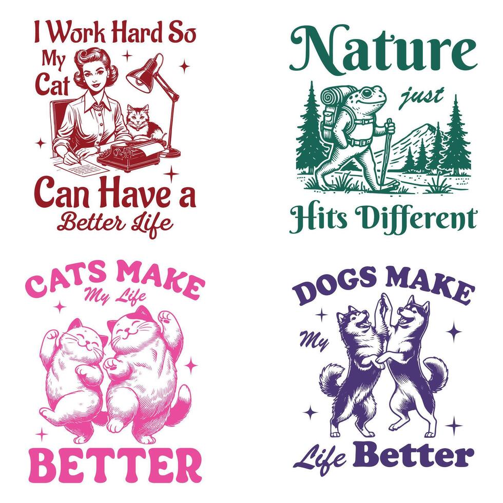bundle of When Animals Talk T-Shirts Get Loud vector