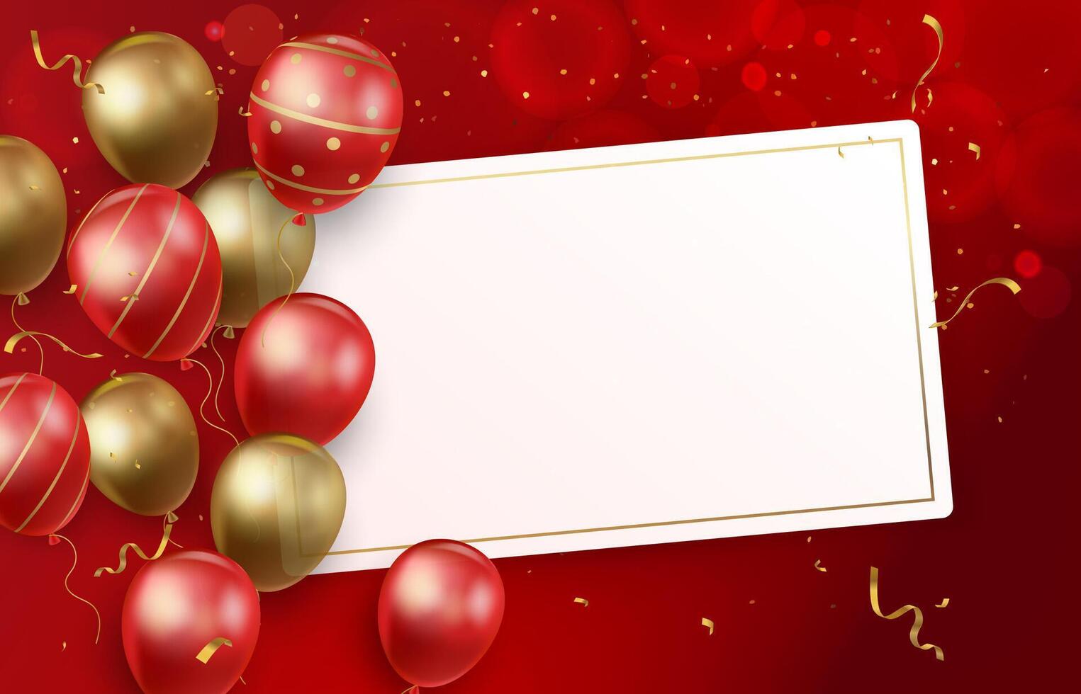 Red balloon arrangement, suitable for backgrounds and festive designs vector