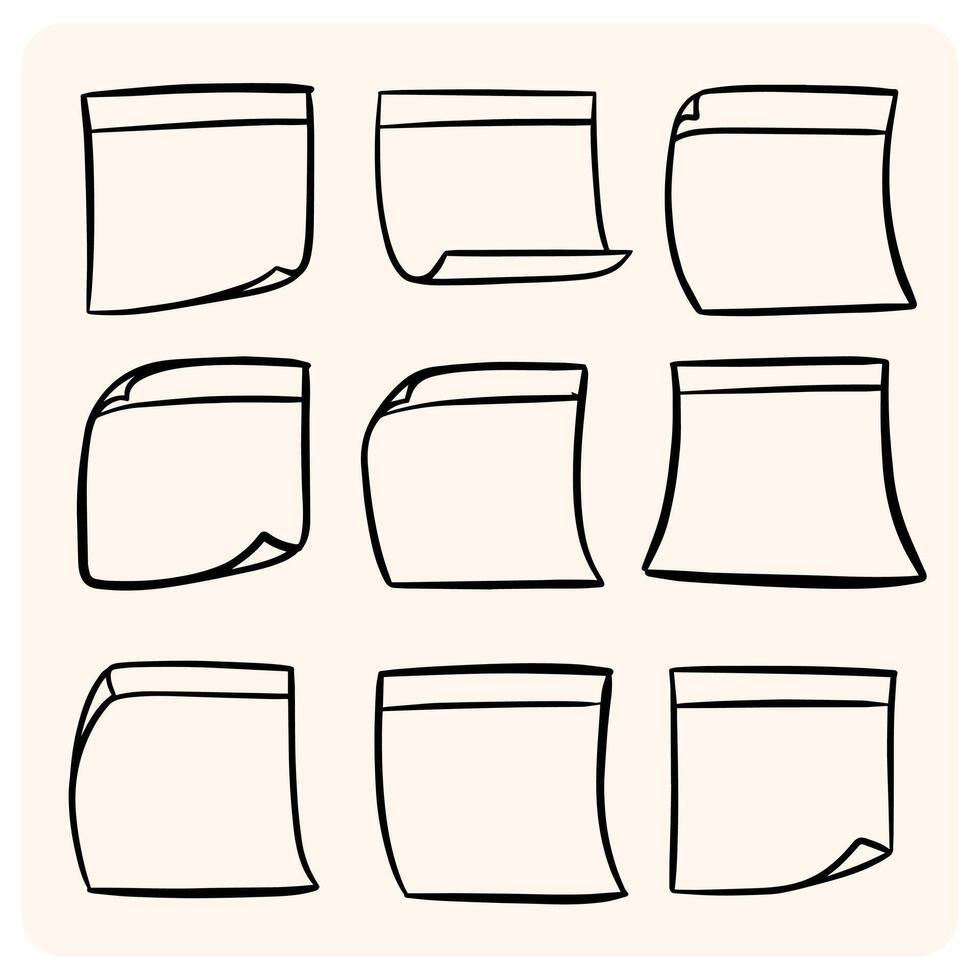Hand-Drawn Resealable Zipper Bag Doodle with background cream vector