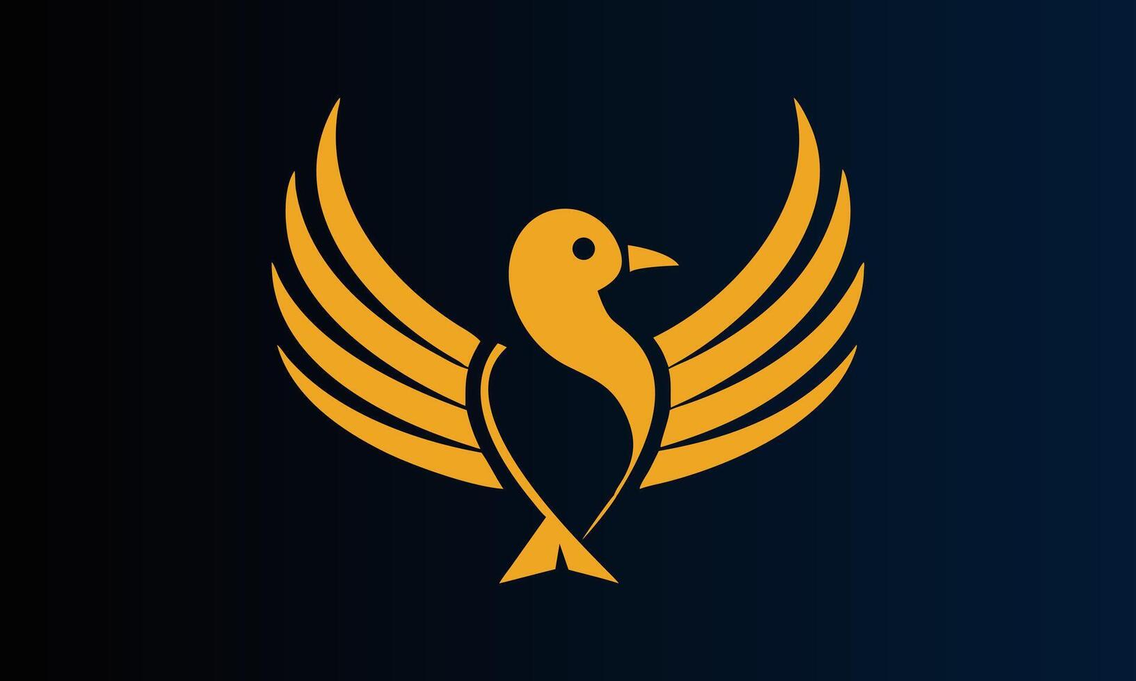 Bird wing logo design template for brand vector
