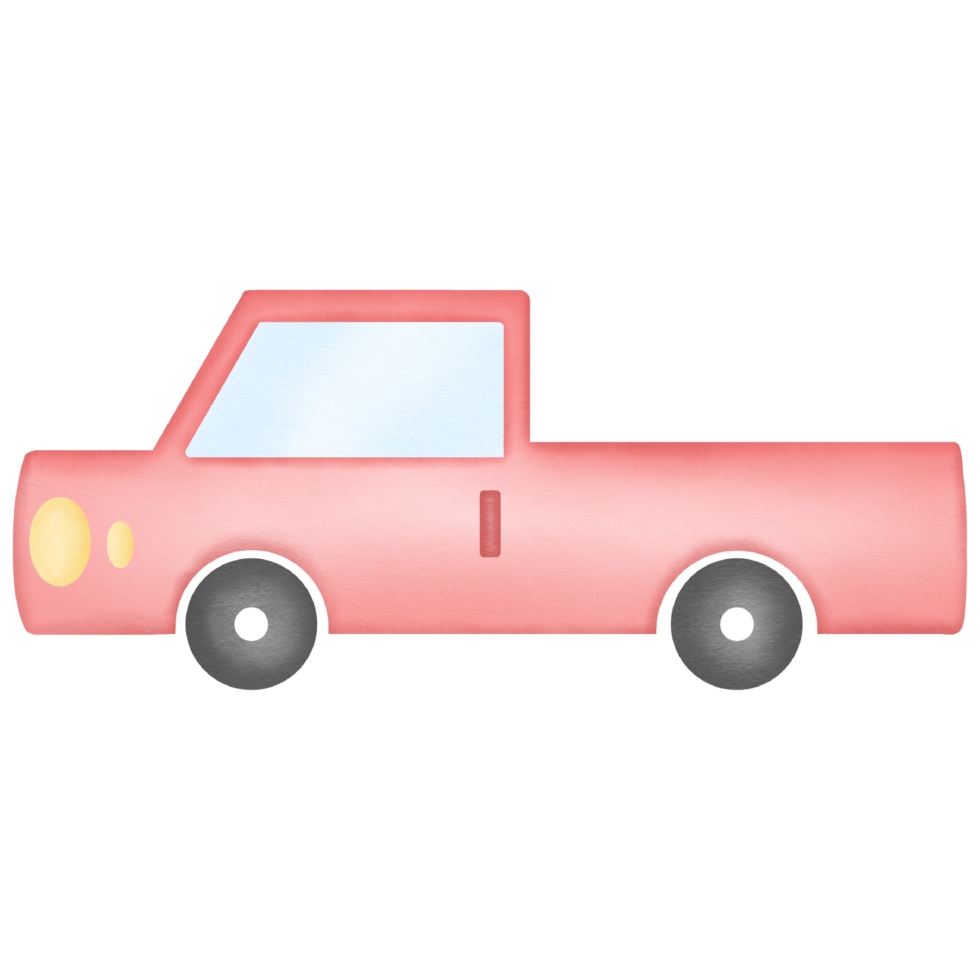 Car red hand drawn png
