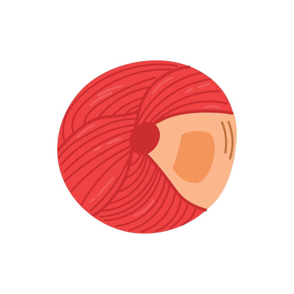 Knitting, ball of wool . Clews skeins of wool. Tools for handicraft, hand knitting. vector