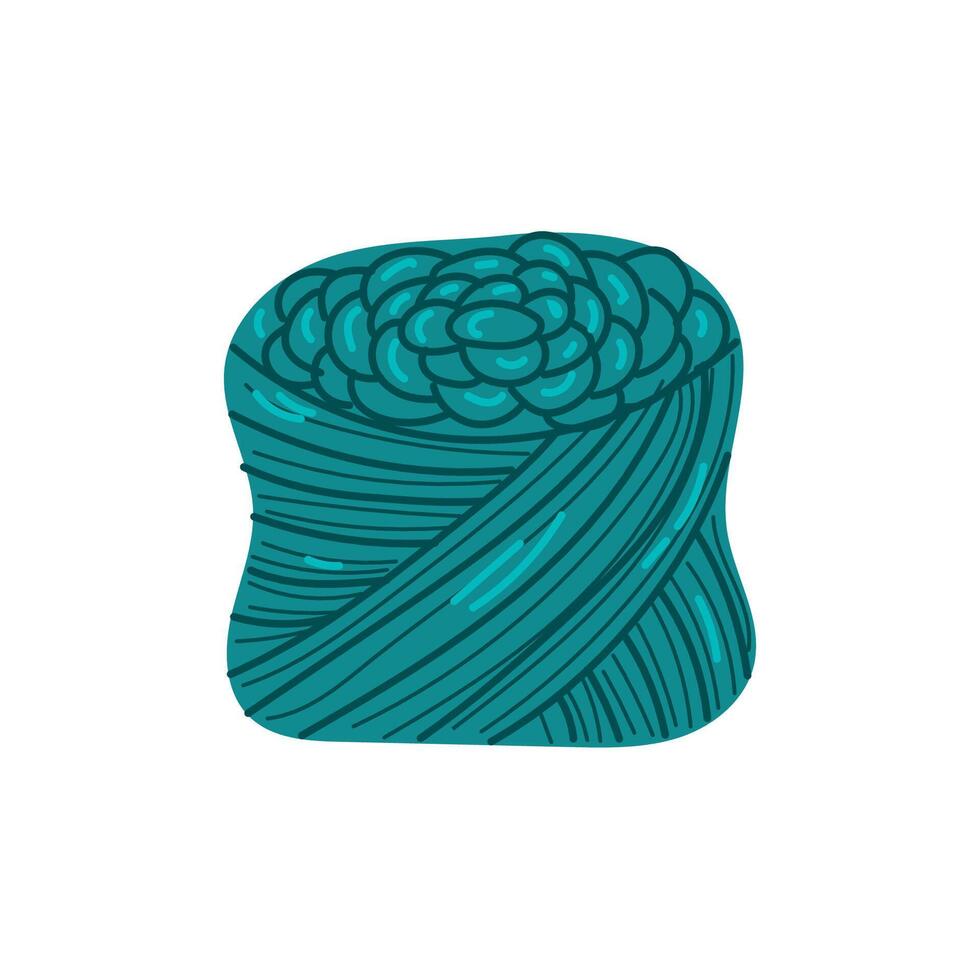 Knitting, ball of wool . vector