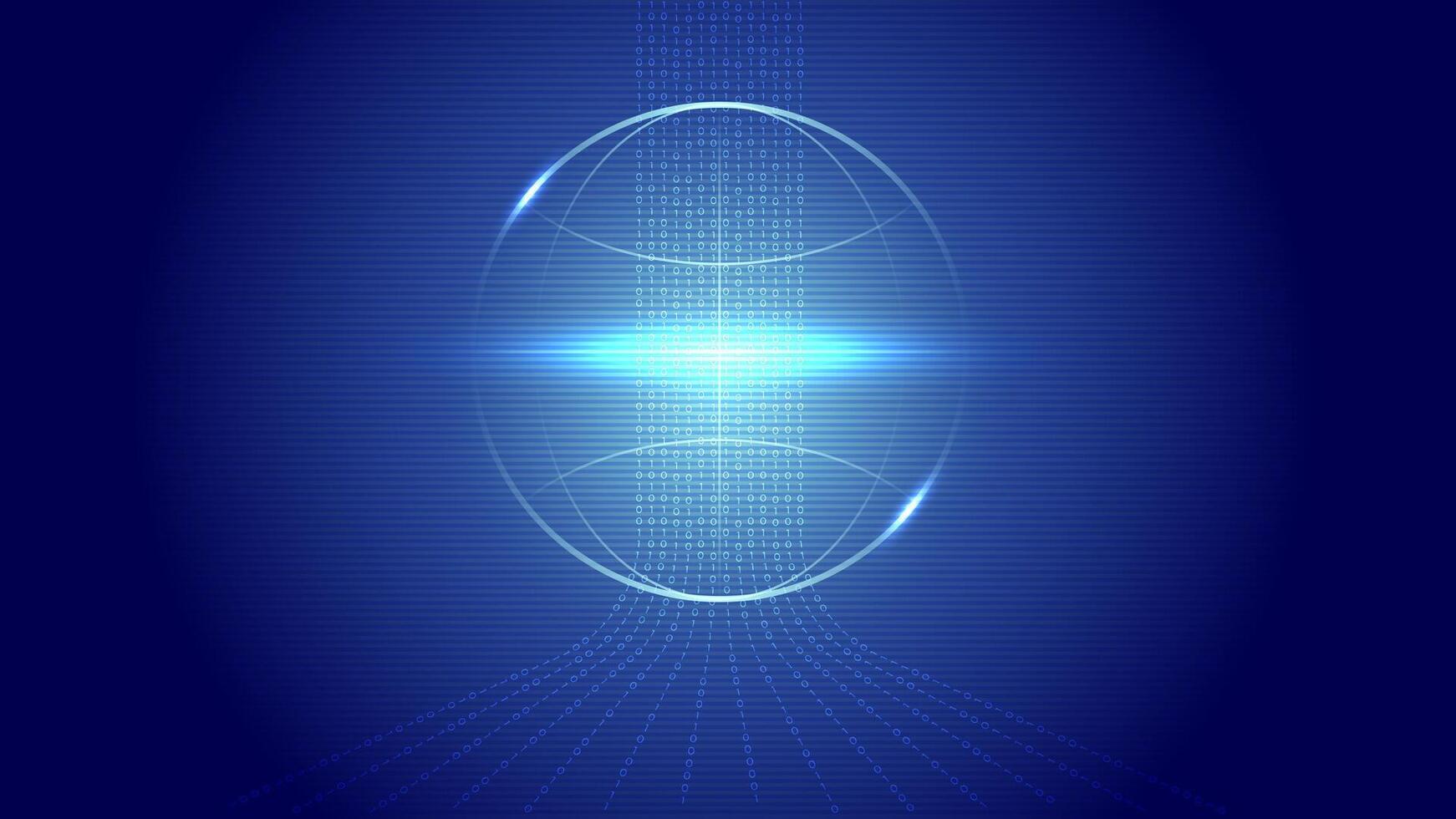 Tech-Digital-Sphere-Futuristic Glowing Grid vector
