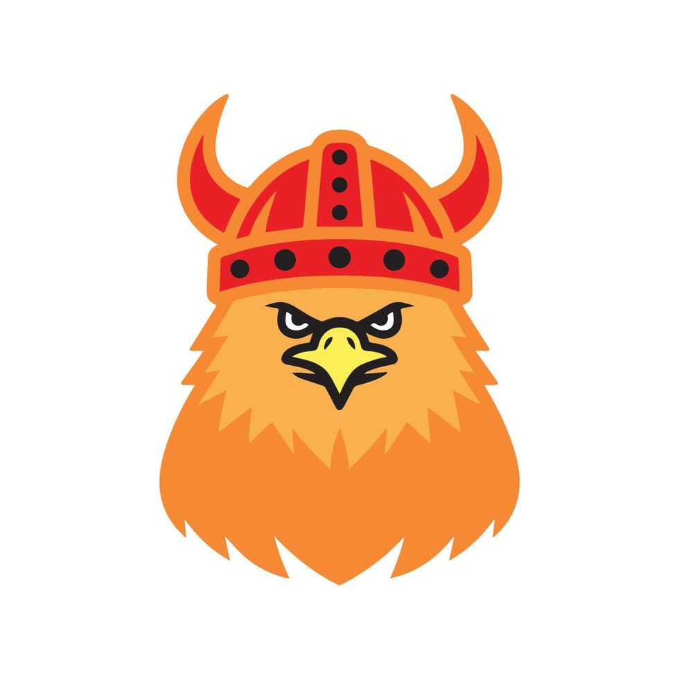 eagle with a viking hat vector