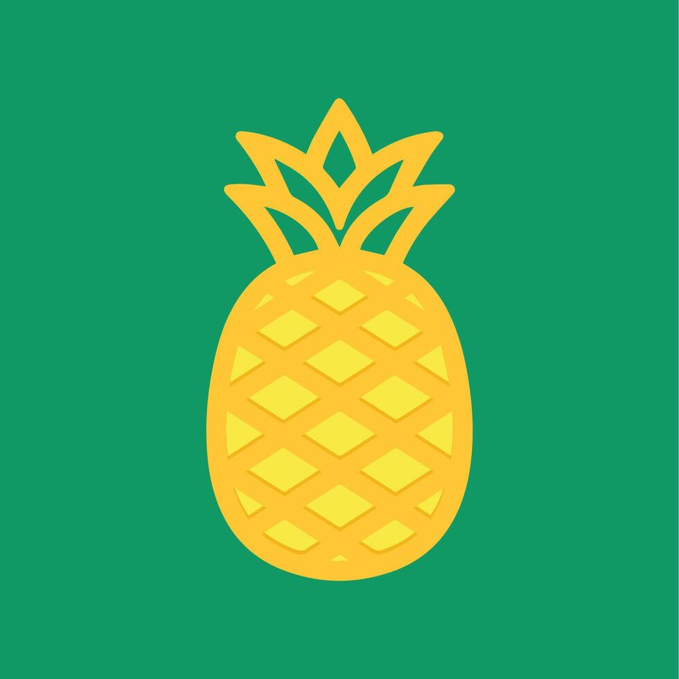 pineapple summer fruit icon vector
