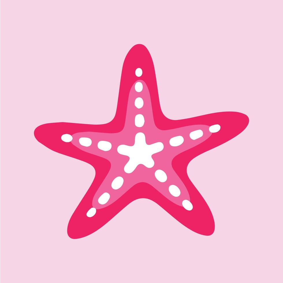 starfish pink illustration vector