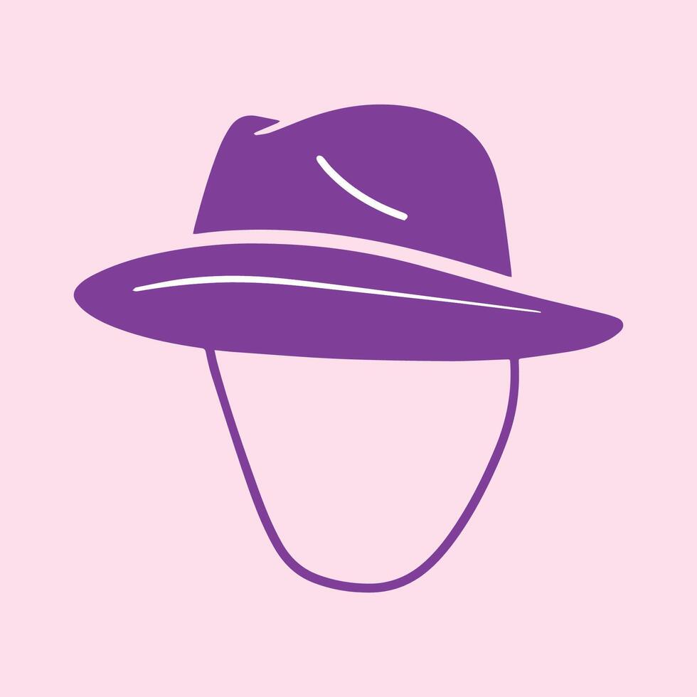women's hat silhouette vector