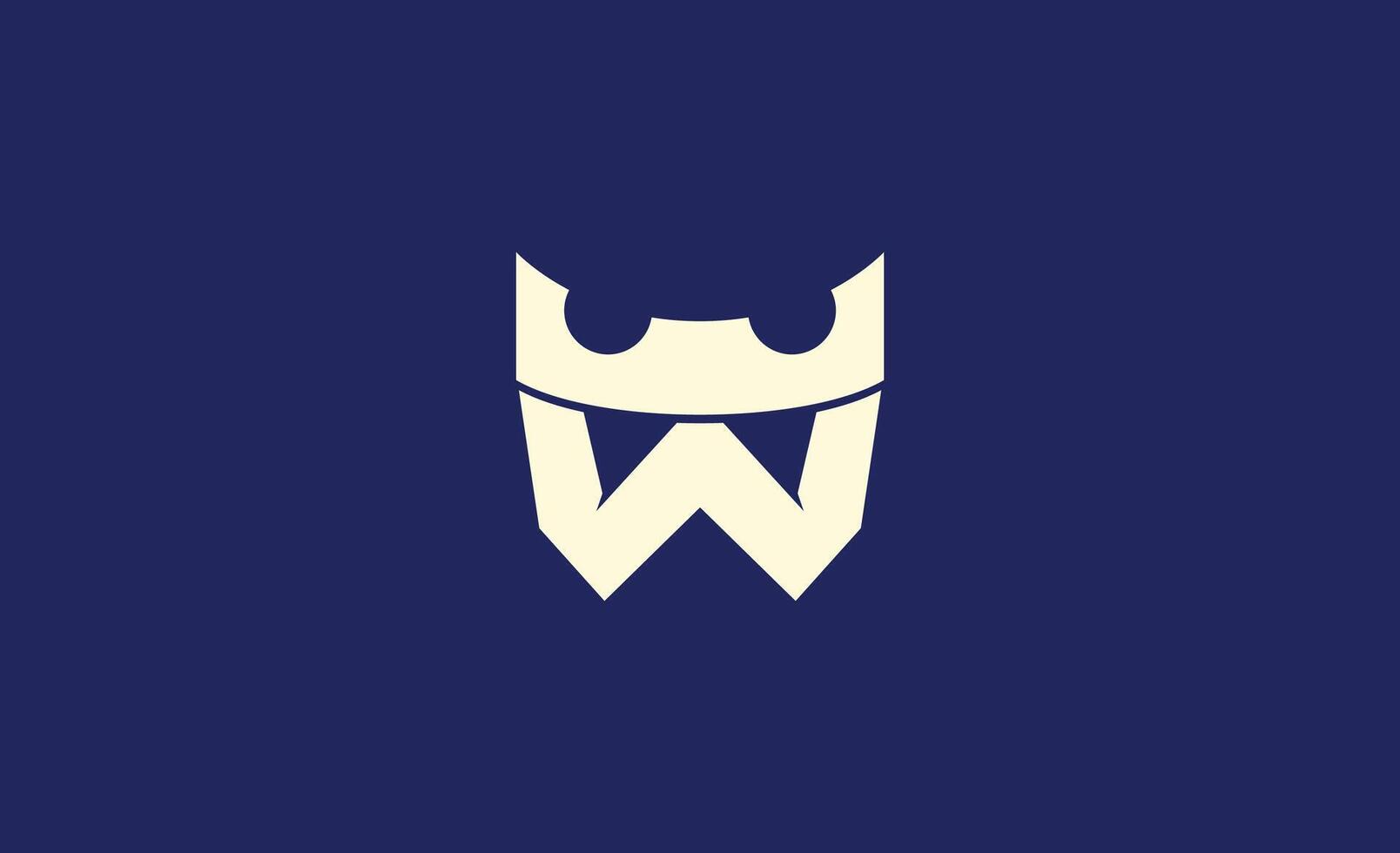Creative Crown Logo with Letter W. King, Elegant, Royal and Premium Template for Luxury and jewellery Brand. vector