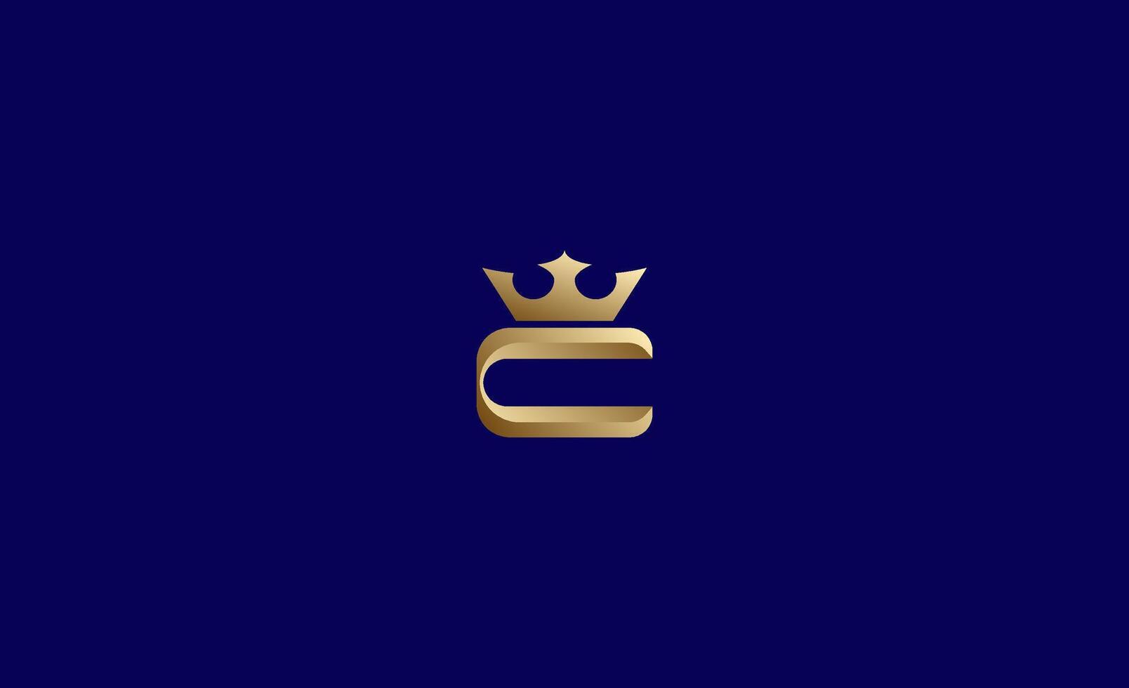 Crown Logo with Letter C. King, Elegant, Royal and Premium Template for Luxury and jewellery Brand. vector