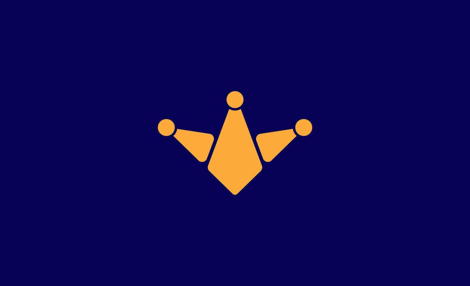 Logo Crown People Community, Teamwork and Family. Togetherness and Minimalist concept. vector