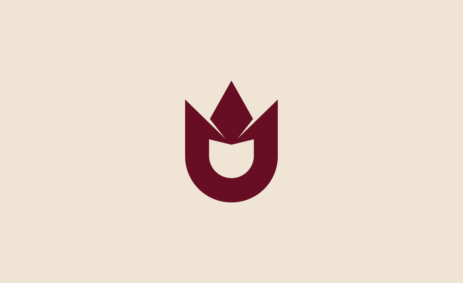 Creative Crown Logo with Letter U. Elegant, Royal, King and Premium concept for Luxury and jewellery Brand. vector
