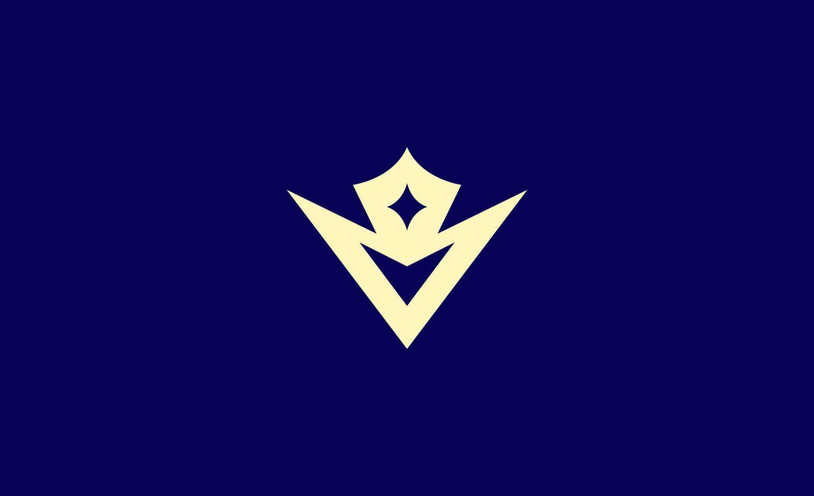 Crown Logo with Letter V. Elegant, King, Royal and Premium concept for Luxury and jewellery Brand. vector