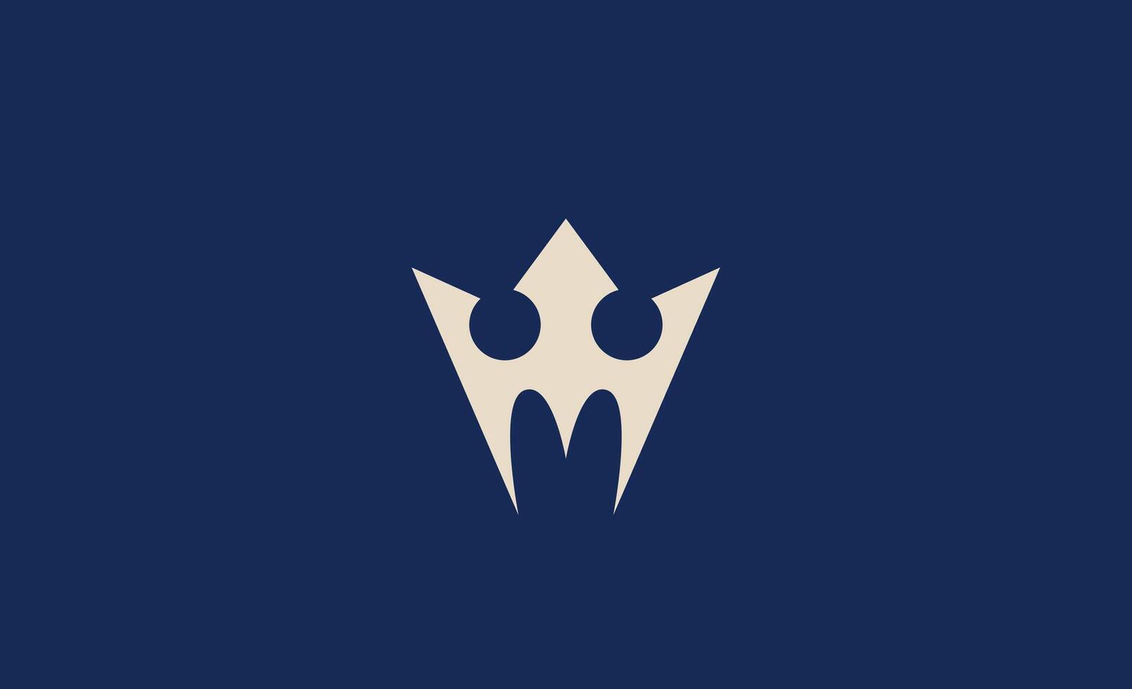Crown Logo with Letter M. Elegant, King, Royal and Premium concept for Luxury Brand. vector