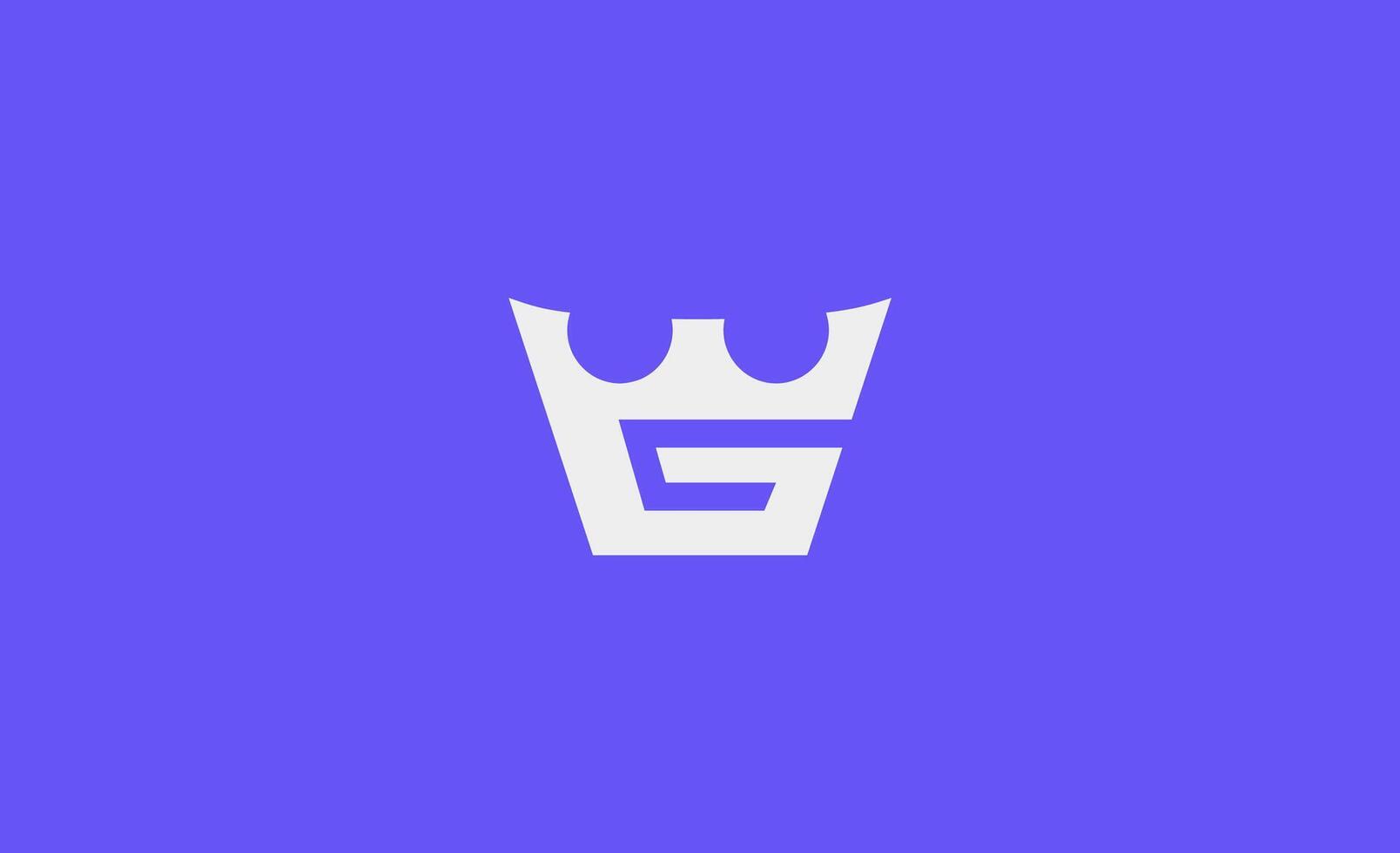 Crown Logo with Letter G. Elegant, Royal, King and Premium concept for Luxury and jewellery Brand. vector