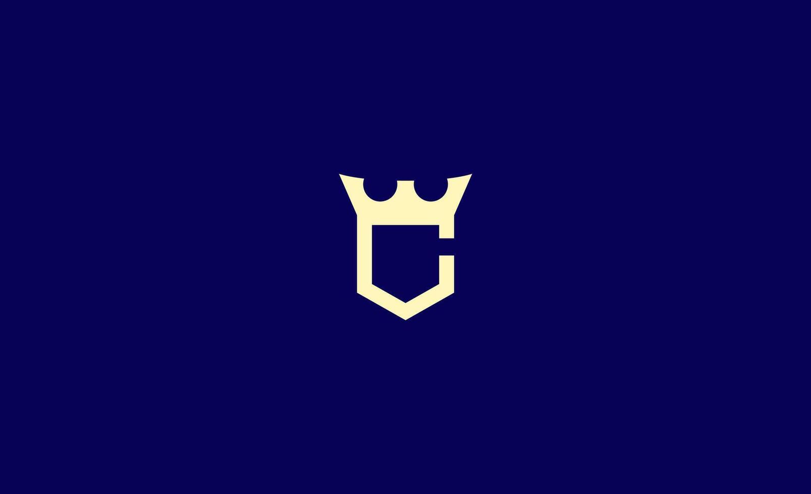 Crown Logo with Letter C. King, Elegant, Royal and Premium concept for Luxury and jewellery Brand. vector