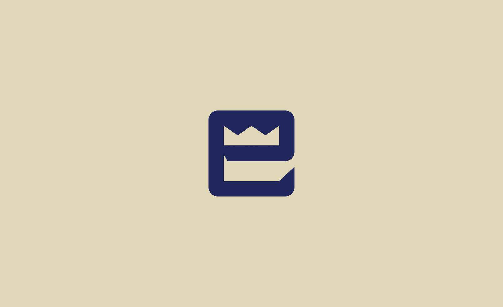 Crown Logo with Letter E. Elegant, Royal, King and Premium concept for Luxury and jewellery Brand. vector