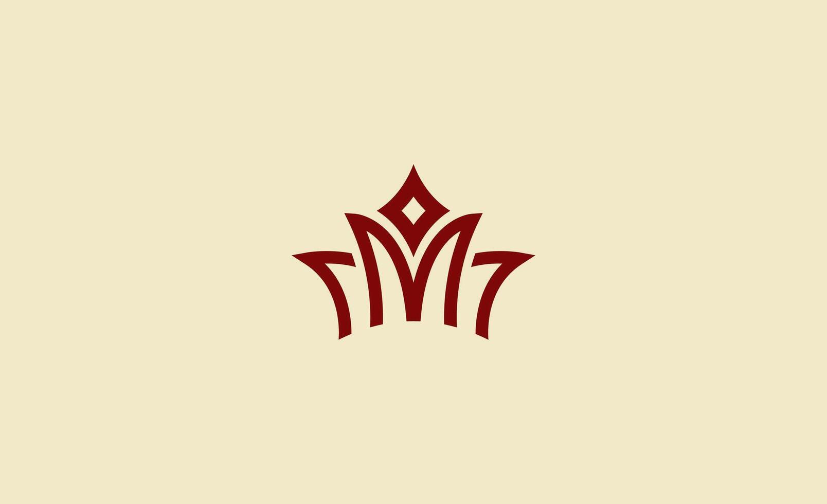 Creative Crown Logo with Letter M. Elegant, King, Royal and Premium concept for Luxury and jewellery Brand. vector