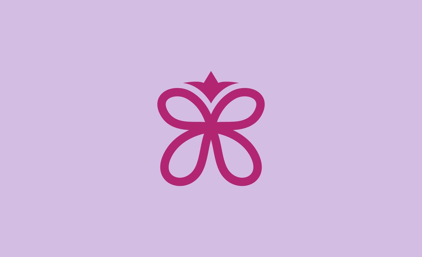 Logo Crown Butterfly Premium, Beauty and Feminine concept. vector