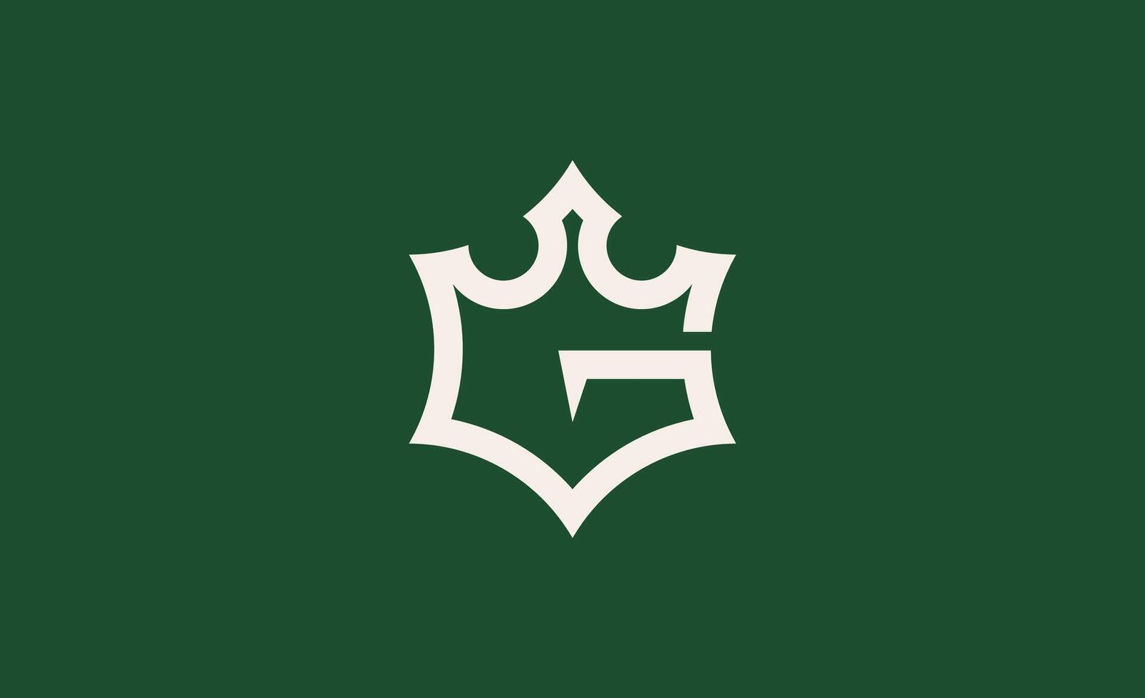 Creative Crown Logo with Letter G. King, Elegant, Royal and Premium concept for Luxury and jewellery Brand. vector