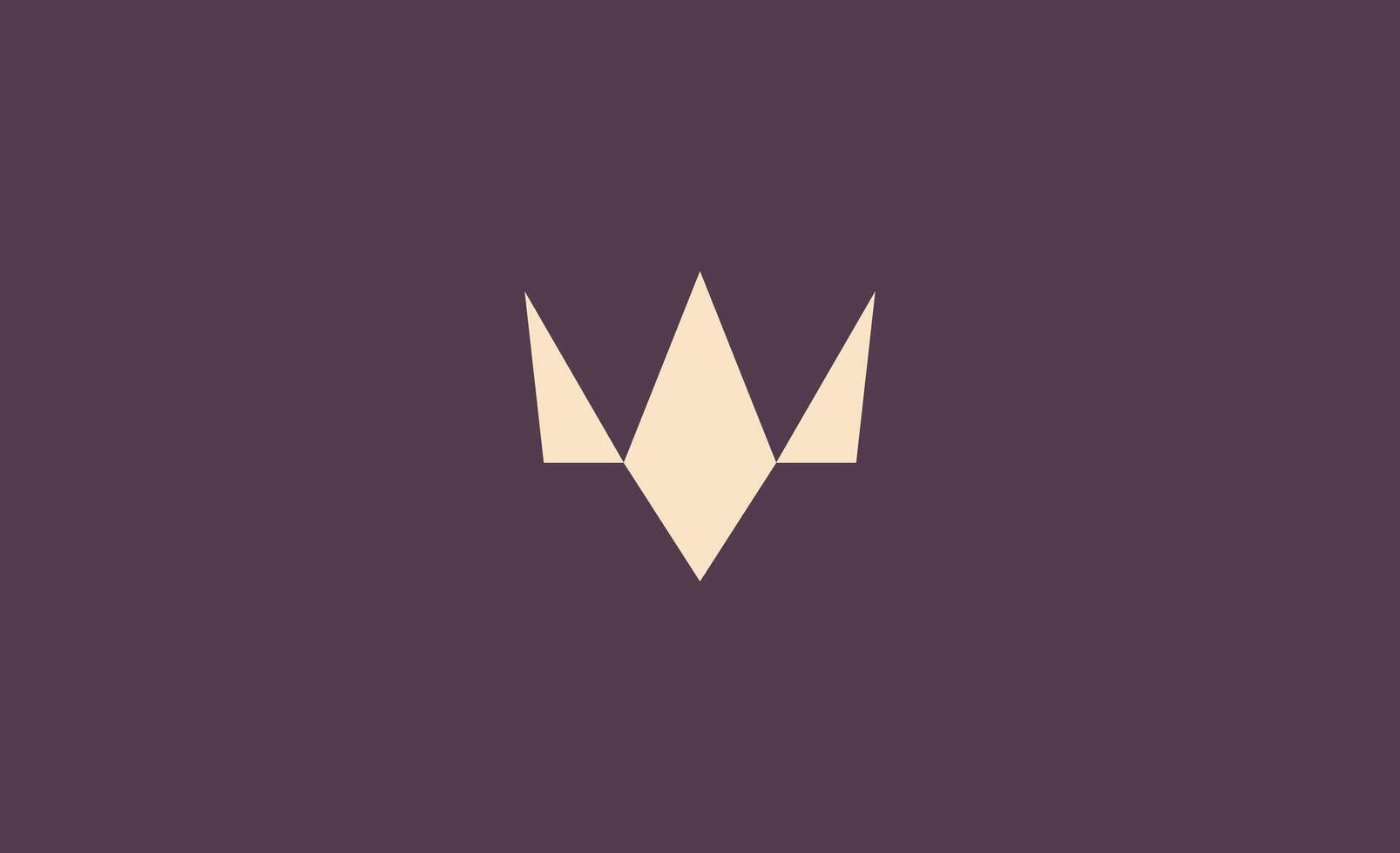 Crown Logo with Letter W. King, Elegant, Royal and Premium Template for Luxury Brand. vector