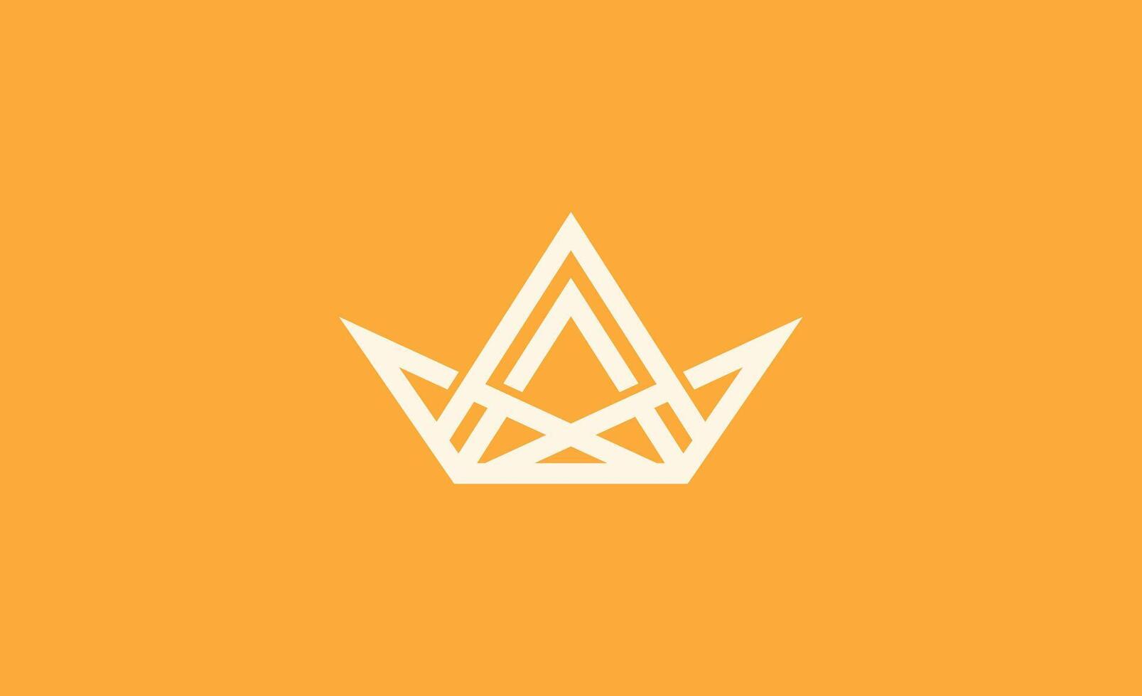 Creative Crown Logo with Letter A. Elegant, Royal, King and Premium concept for Luxury and jewellery Brand. vector