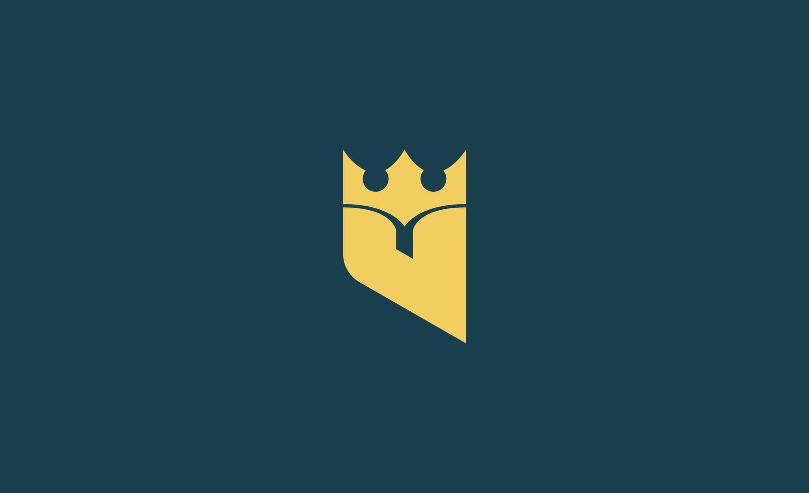 Crown Logo with Letter U. King, Elegant, Royal and Premium Template for Luxury and jewellery Brand. vector