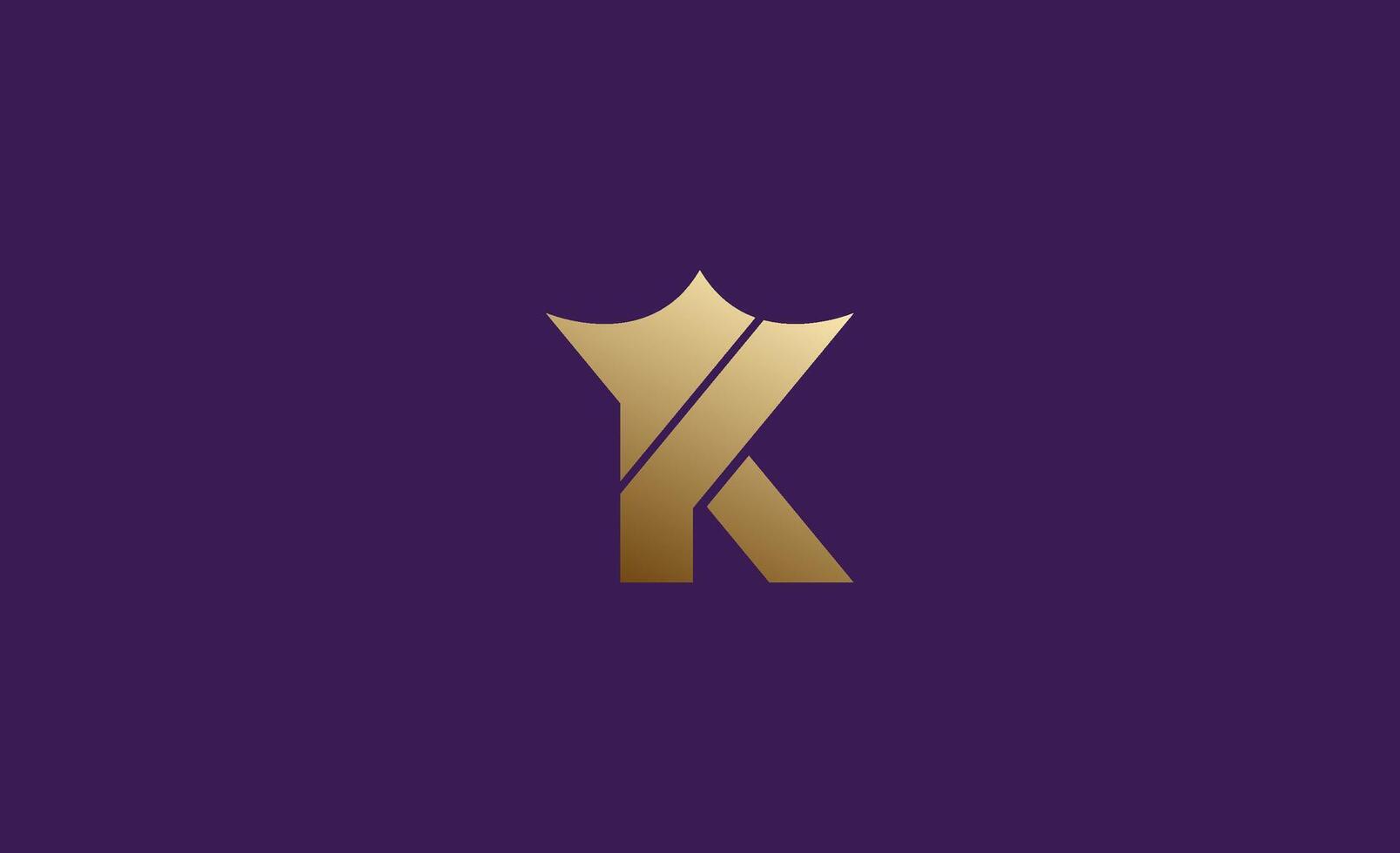 Creative Crown Logo with Letter K. Elegant, Royal, King and Premium concept for Luxury and jewellery Brand. vector