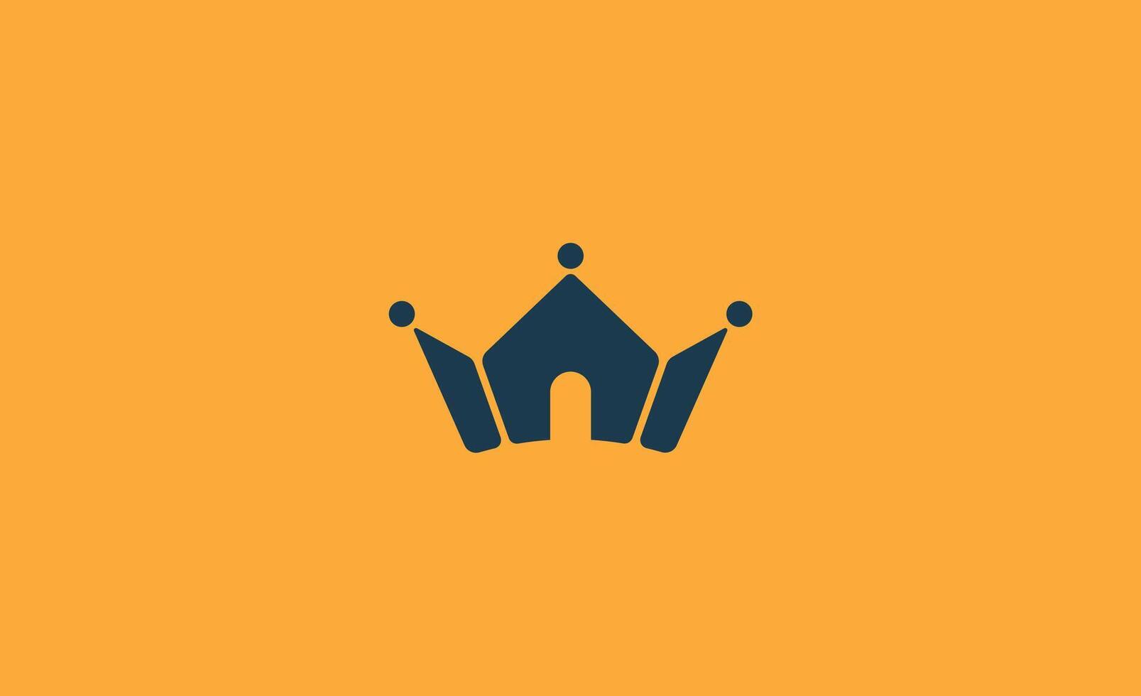 Creative Logo Crown Home. Residence, Real Estate concept. vector