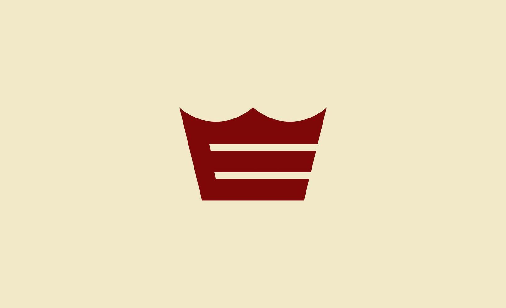 Creative Crown Logo with Letter E. King, Elegant, Royal and Premium concept for Luxury and jewellery Brand. vector