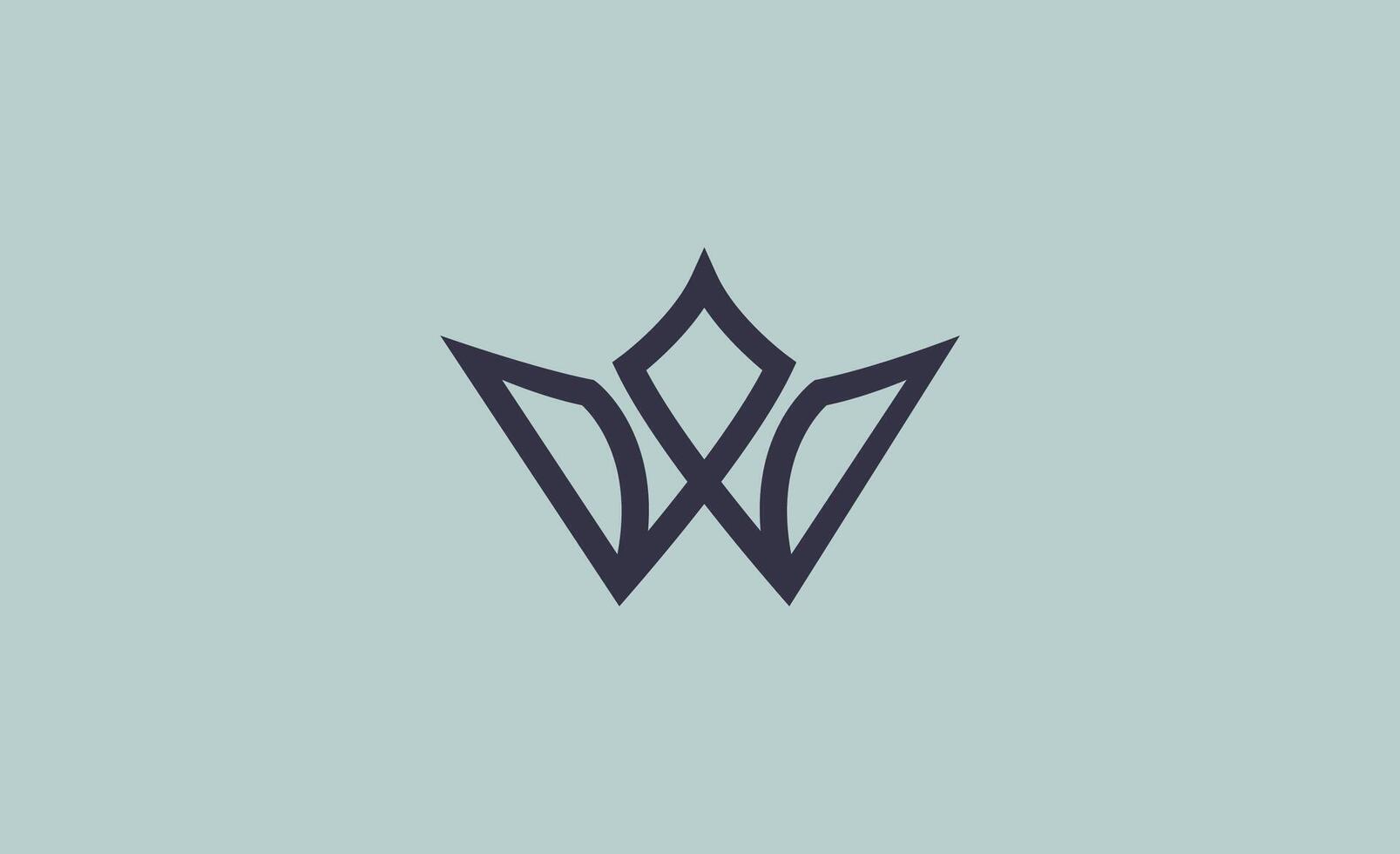 Creative Crown Logo with Letter W. Elegant, King, Royal and Premium Template for Luxury Brand. vector