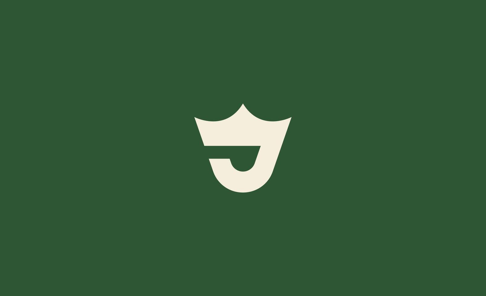 Crown Logo with Letter J. Elegant, King, Royal and Premium concept for Luxury and jewellery Brand. vector