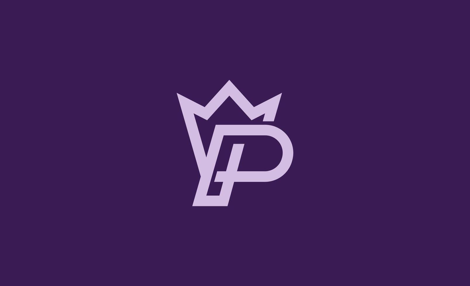 Creative Crown Logo with Letter P. Elegant, Royal, King and Premium concept for Luxury and jewellery Brand. vector
