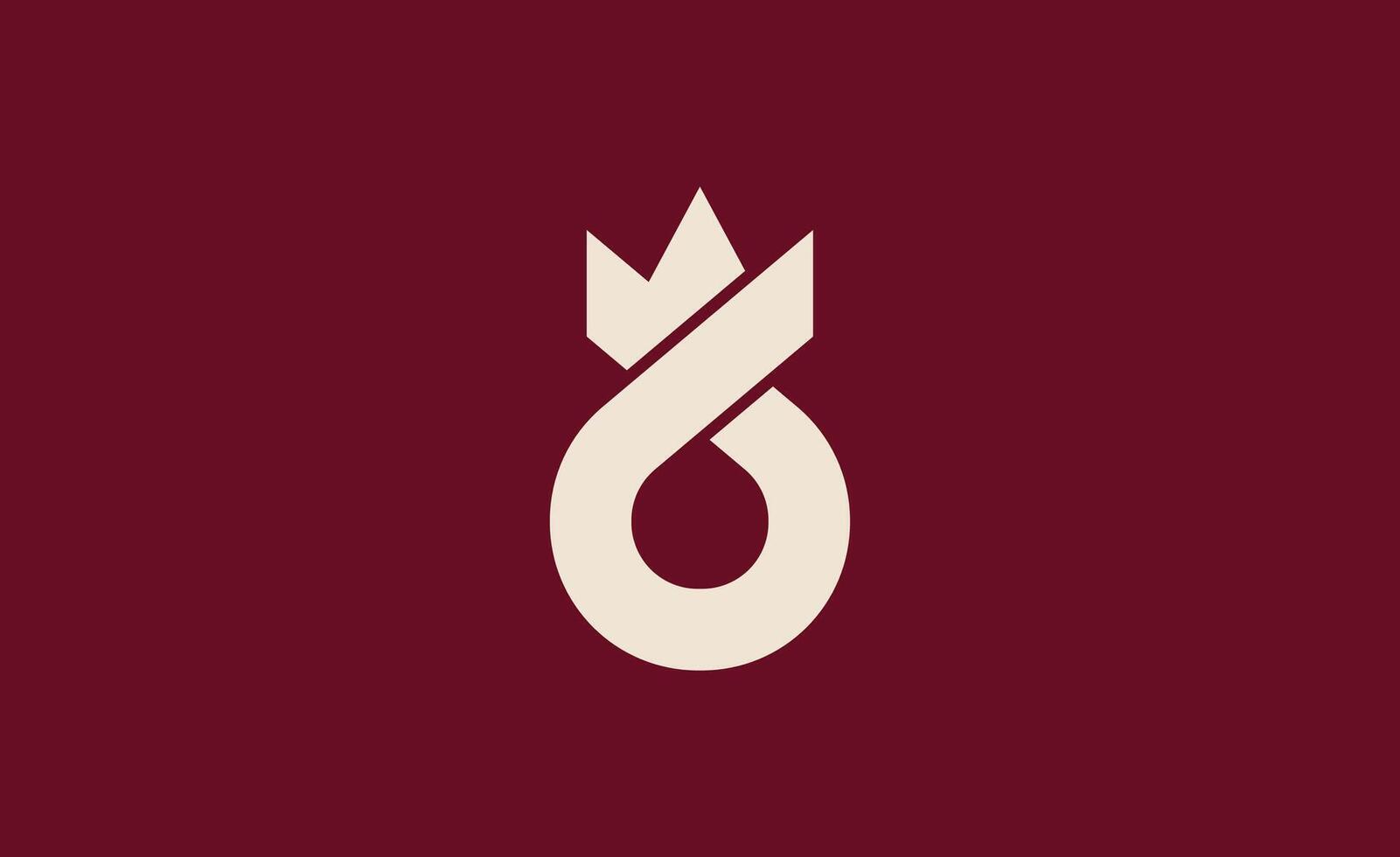 Creative Crown Logo with Letter O. King, Elegant, Royal and Premium concept for Luxury and jewellery Brand. vector