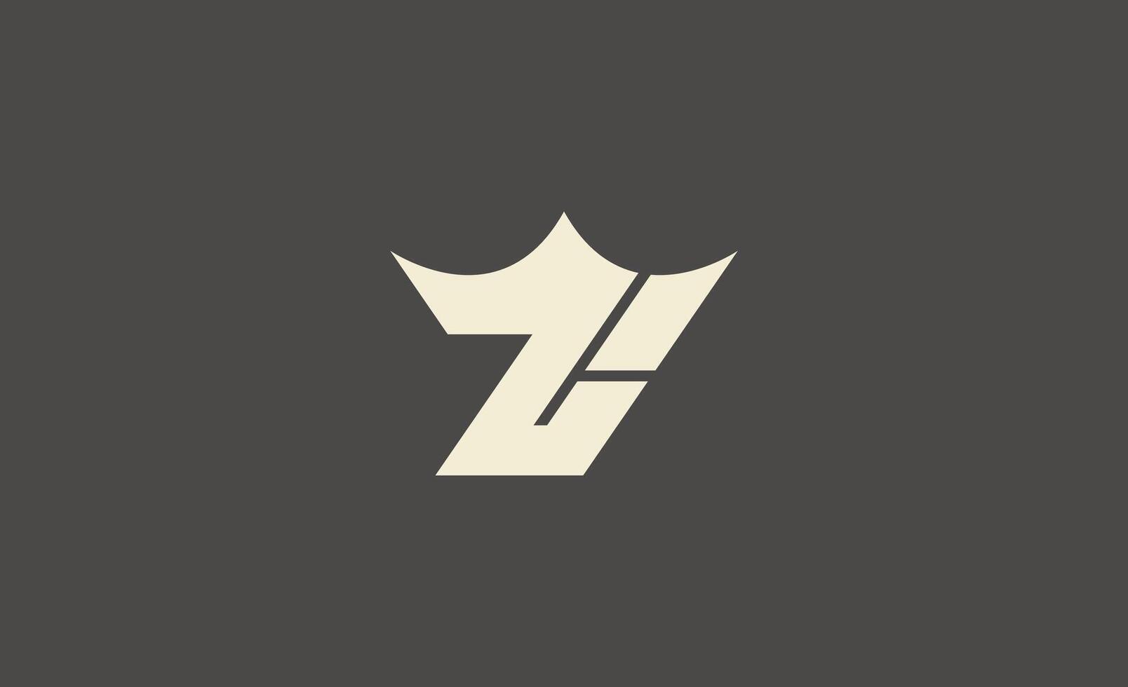 Logo Crown with Letter Z. Elegant, King, Royal and Premium concept for Luxury and jewellery Brand. vector