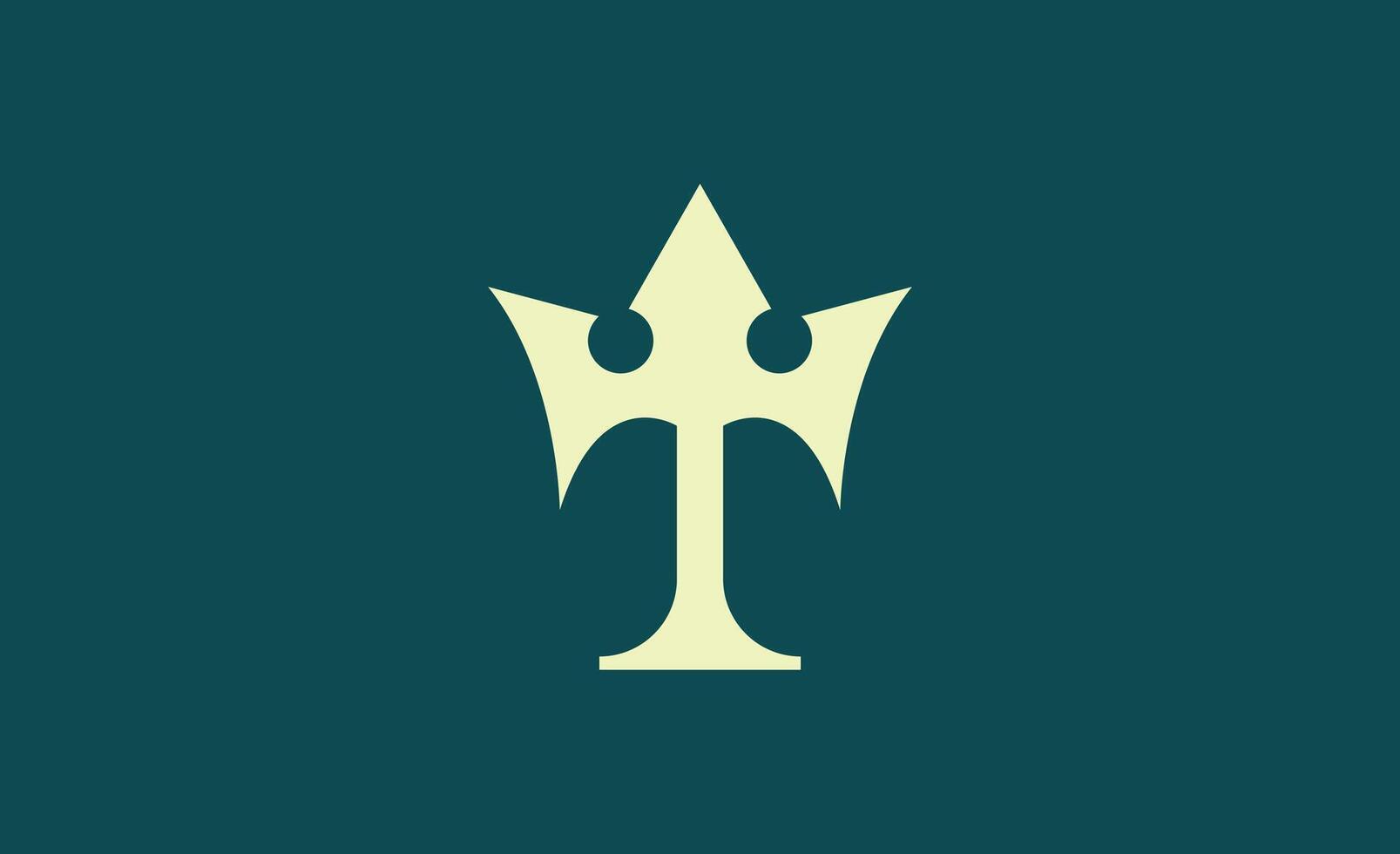 Creative Crown Logo with Letter T. Elegant, King, Royal and Premium concept for Luxury and jewellery Brand. vector