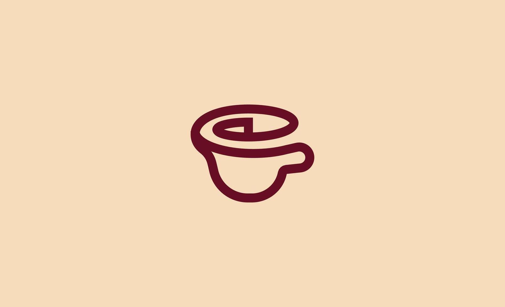 Logo Linear aesthetic coffee cup and rose flower. Romantic coffee shop, cafe and eatery concept. vector