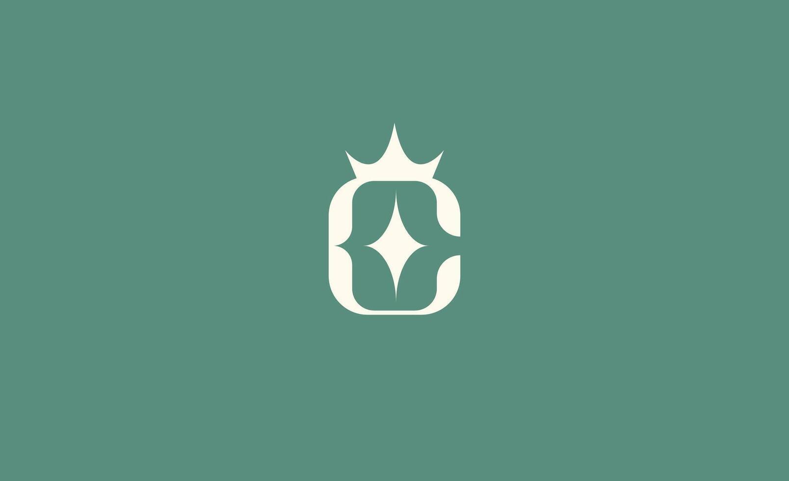 Crown Logo with Letter C. Elegant, King, Royal and Premium concept for Luxury and jewellery Brand. vector