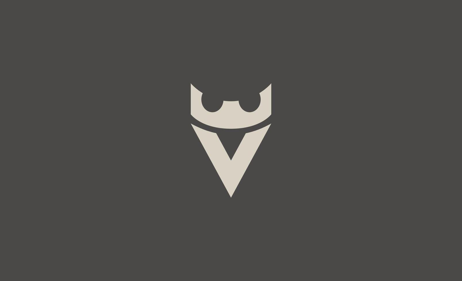 Creative Crown Logo with Letter V. Elegant, King, Royal and Premium Template for Luxury and jewellery Brand. vector