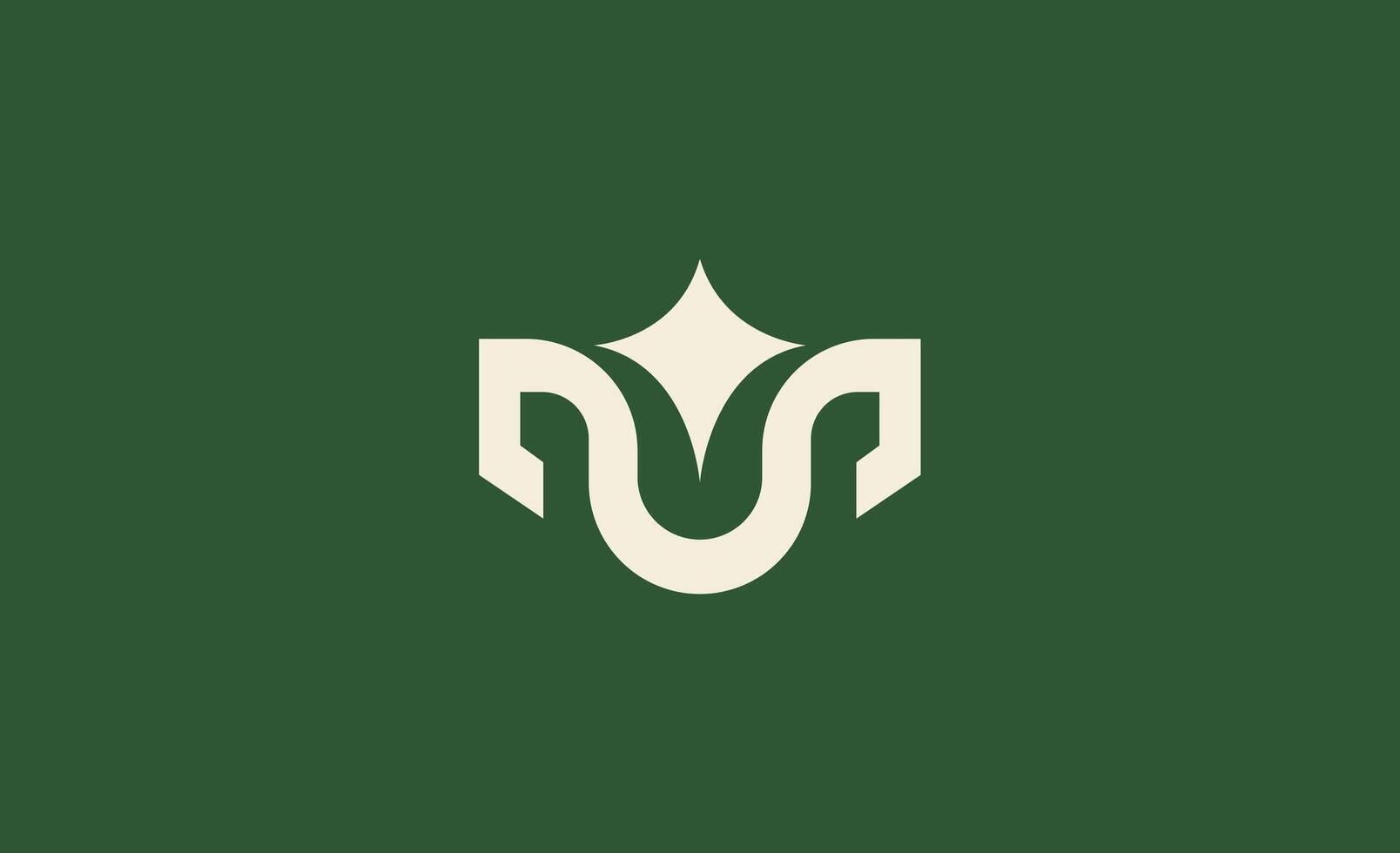 Crown Logo with Letter U. Elegant, Royal, King and Premium Template for Luxury and jewellery Brand. vector