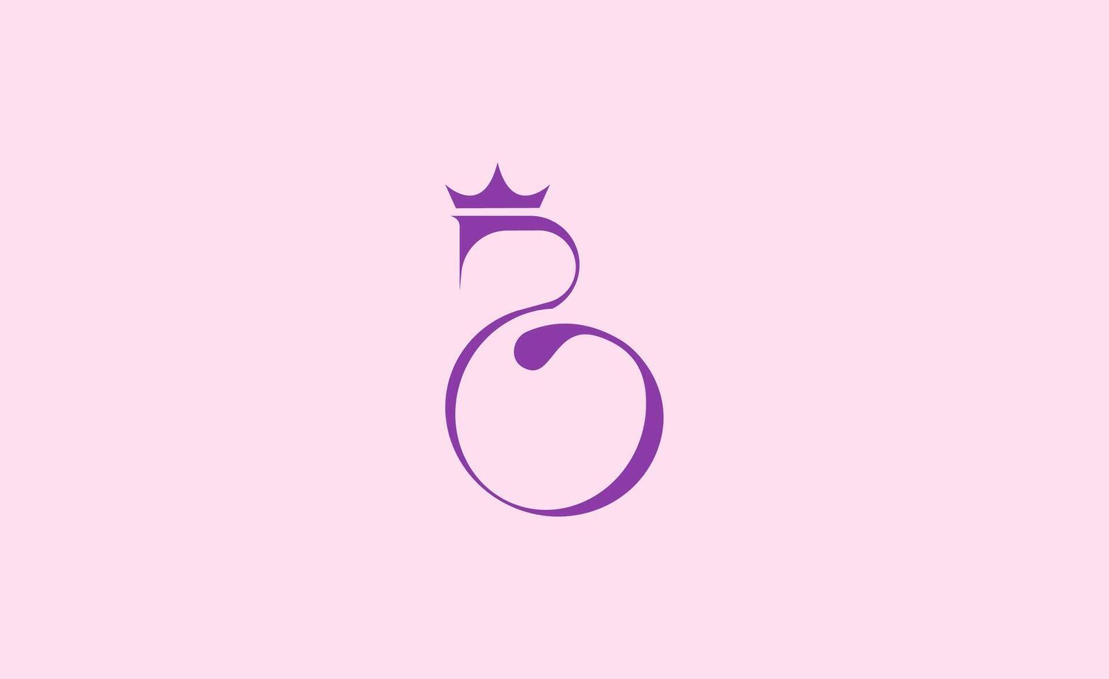 Crown Logo with Letter B. King, Elegant, Royal and Premium concept for Luxury and jewellery Brand. vector
