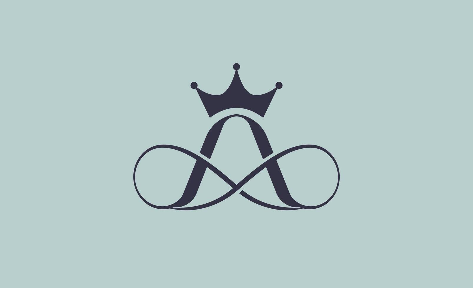 Crown Logo with Letter A. Elegant, King, Royal and Premium concept for Luxury and jewellery Brand. vector