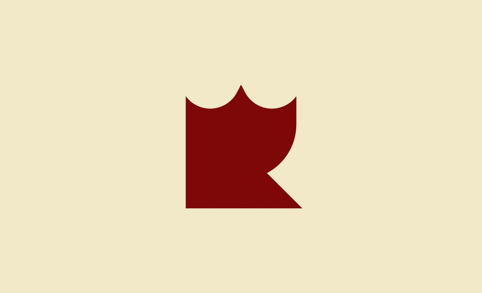 Crown Logo with Letter R. Elegant, Royal, King and Premium Template for Luxury and jewellery Brand. vector