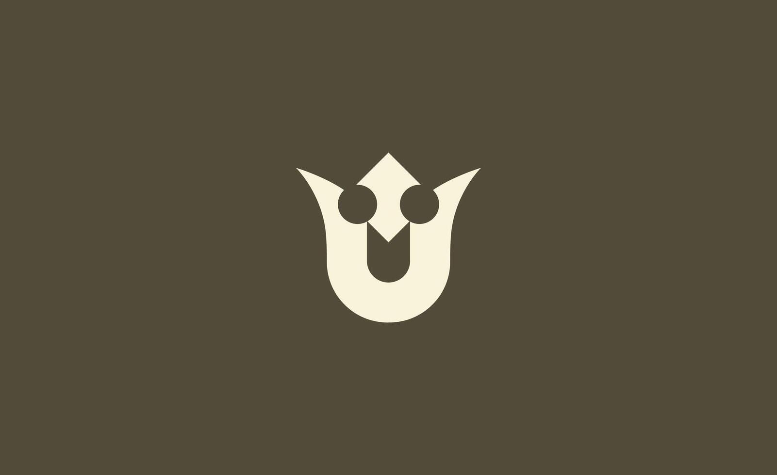 Crown Logo with Letter U. Elegant, King, Royal and Premium concept for Luxury and jewellery Brand. vector