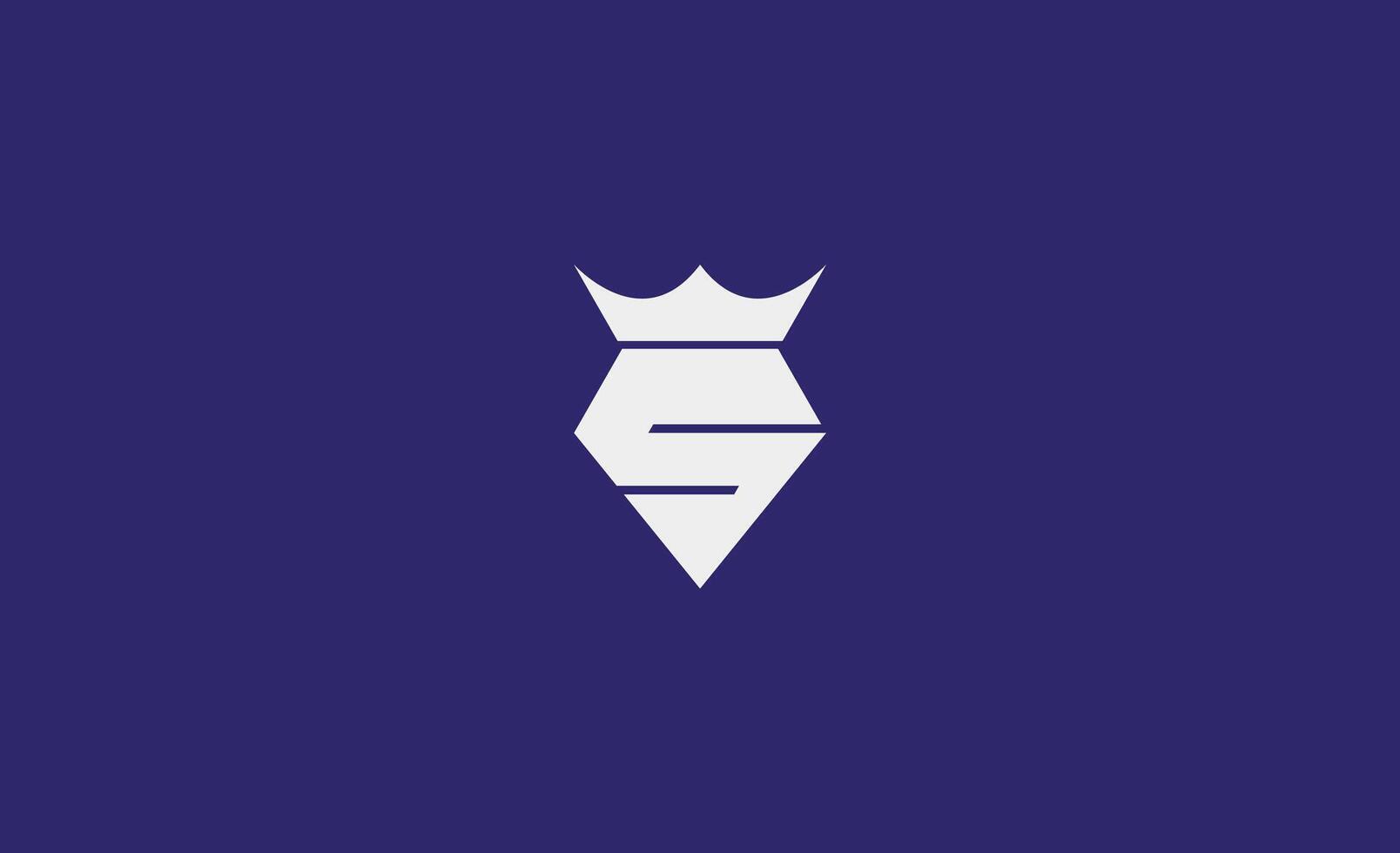 Creative Crown Logo with Letter S. Elegant, King, Royal and Premium Template for Luxury and jewellery Brand. vector