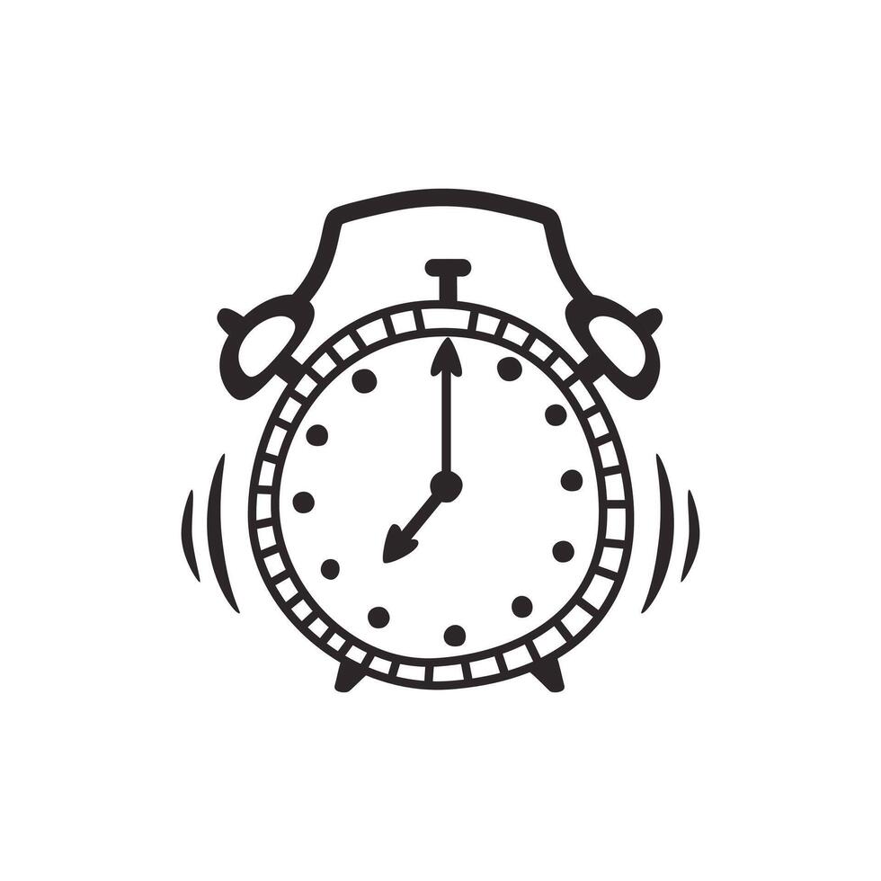 Alarm clock icon Clip art Cartoon, isolated on white background. vector